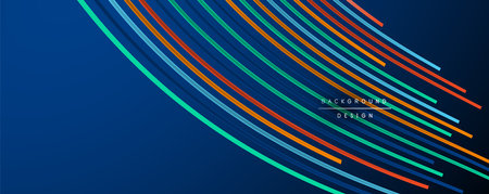 Abstract colorful lines vector background. Internet, big data and technology connections concept, abstract templateのイラスト素材