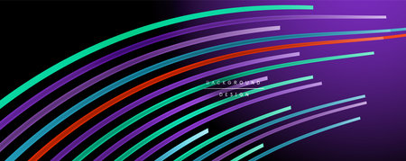 Abstract colorful lines vector background. Internet, big data and technology connections concept, abstract templateのイラスト素材