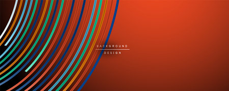 Abstract colorful lines vector background. Internet, big data and technology connections concept, abstract templateのイラスト素材