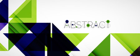 Set of vector triangle geometric backgrounds. Vector illustration for covers, banners, flyers and...