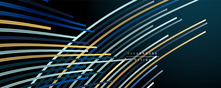 Abstract colorful lines vector background. Internet, big data and technology connections concept,...