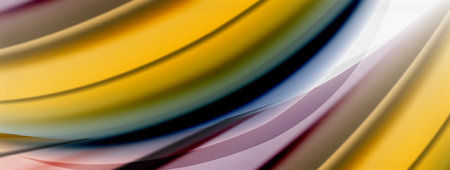 Abstract Background. Smooth flowing lines, blurred waves, rainbow color style stripes. Vector illustrations for covers, banners, flyers and posters and otherのイラスト素材