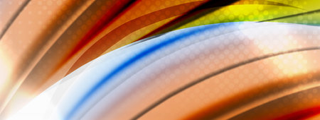 Abstract Background. Smooth flowing lines, blurred waves, rainbow color style stripes. Vector illustrations for covers, banners, flyers and posters and otherのイラスト素材