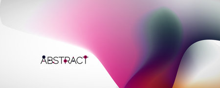 Fluid color gradient abstract background, trendy colorful wallpaper. Vector illustration for placards, brochures, posters, banners and coversのイラスト素材