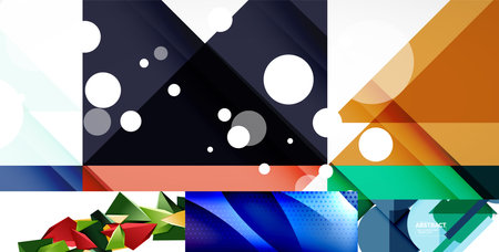 Set of techno backgrounds. Internet concepts. Vector illustration for covers, banners, flyers and posters and other designsのイラスト素材