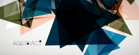 Geometric abstract background. Color triangle shapes. Vector illustration for covers, banners,...