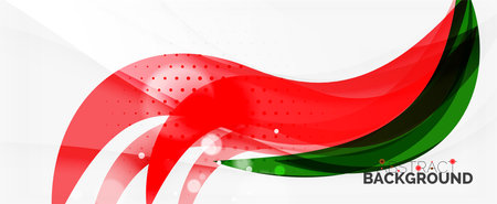 Waves and lines trendy design template for business or technology presentation, internet poster or web brochure cover, wallpaperのイラスト素材