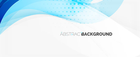 Waves and lines trendy design template for business or technology presentation, internet poster or web brochure cover, wallpaperのイラスト素材