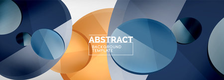 Abstract glossy round shapes vector background. Vector futuristic illustration for covers, banners,...