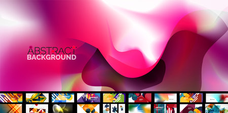 Mega collection of vector geometric abstract wallpaper backgrounds, design templates for business or...