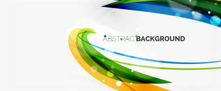 Waves and lines trendy design template for business or technology presentation, internet poster or web brochure cover, wallpaperのイラスト素材