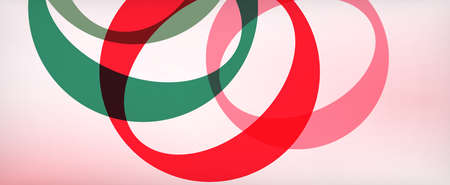 Ring geometric shapes, o letter repetition wallpaper. Abstract background for business or technology...