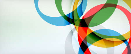 Ring geometric shapes, o letter repetition wallpaper. Abstract background for business or technology presentations, internet posters or web brochure coversのイラスト素材