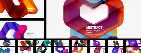 Mega collection of vector arrow abstract wallpaper backgrounds, design templates for business or...