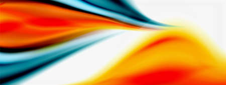 Abstract Background. Smooth flowing lines, blurred waves, rainbow color style stripes. Vector...