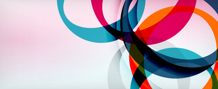 Ring geometric shapes, o letter repetition wallpaper. Abstract background for business or technology presentations, internet posters or web brochure coversのイラスト素材