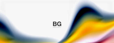 Abstract Background. Smooth flowing lines, blurred waves, rainbow color style stripes. Vector illustrations for covers, banners, flyers and posters and otherのイラスト素材