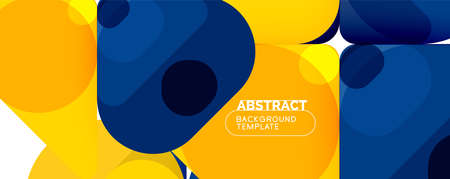 Modern geometric round shapes and dynamic lines, abstract background. Vector illustration for...
