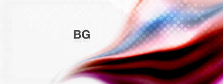 Abstract Background. Smooth flowing lines, blurred waves, rainbow color style stripes. Vector illustrations for covers, banners, flyers and posters and otherのイラスト素材