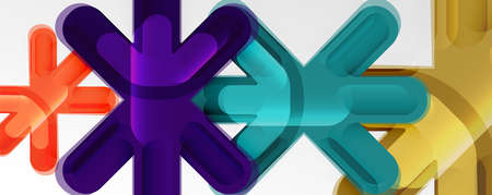 Abstract glossy crosses background for business or technology presentations, internet posters or web...