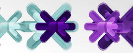 Abstract glossy crosses background for business or technology presentations, internet posters or web brochure coversのイラスト素材