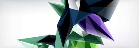 Vector 3d triangles and pyramids abstract background for business or technology presentations,...