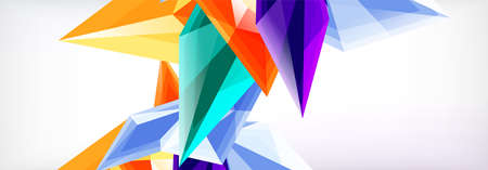 Vector 3d triangles and pyramids abstract background for business or technology presentations, internet posters or web brochure coversのイラスト素材