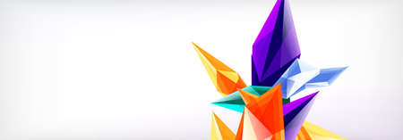 Vector 3d triangles and pyramids abstract background for business or technology presentations,...