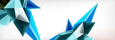Vector 3d triangles and pyramids abstract background for business or technology presentations,...