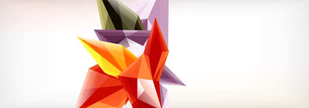 Vector 3d triangles and pyramids abstract background for business or technology presentations,...