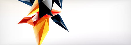 Vector 3d triangles and pyramids abstract background for business or technology presentations,...