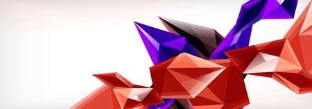 Vector 3d triangles and pyramids abstract background for business or technology presentations,...