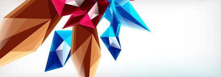 Vector 3d triangles and pyramids abstract background for business or technology presentations,...