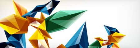 Vector 3d triangles and pyramids abstract background for business or technology presentations, internet posters or web brochure coversのイラスト素材