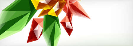 Vector 3d triangles and pyramids abstract background for business or technology presentations, internet posters or web brochure coversのイラスト素材