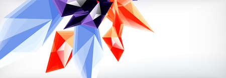 Vector 3d triangles and pyramids abstract background for business or technology presentations,...