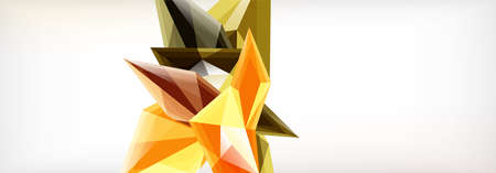 Vector 3d triangles and pyramids abstract background for business or technology presentations,...