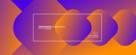 Square shapes composition geometric abstract background. 3D shadow effects and fluid gradients....