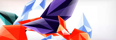 Vector 3d triangles and pyramids abstract background for business or technology presentations, internet posters or web brochure coversのイラスト素材