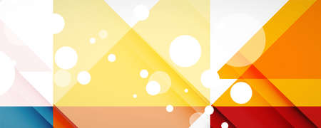 Geometric abstract background. Techno color triangle shapes. Vector illustration for covers,...