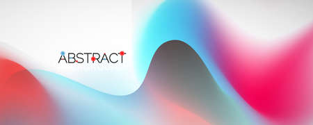 Fluid color gradient abstract background, trendy colorful wallpaper. Vector illustration for placards, brochures, posters, banners and coversのイラスト素材