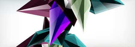 Vector 3d triangles and pyramids abstract background for business or technology presentations,...