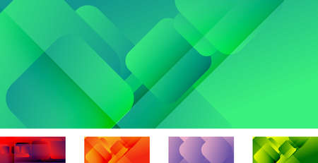 Set of square shapes composition geometric abstract backgrounds. 3D shadow effects and fluid...