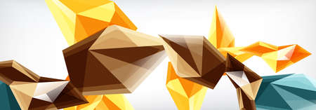 Vector 3d triangles and pyramids abstract background for business or technology presentations, internet posters or web brochure coversのイラスト素材