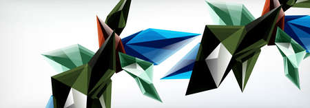 Vector 3d triangles and pyramids abstract background for business or technology presentations,...
