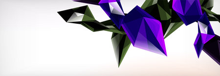 Vector 3d triangles and pyramids abstract background for business or technology presentations, internet posters or web brochure coversのイラスト素材