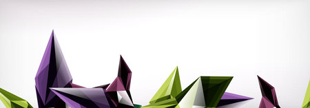 Vector 3d triangles and pyramids abstract background for business or technology presentations, internet posters or web brochure coversのイラスト素材