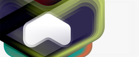 Vector 3d arrow geometric composition, abstract background for business or technology presentation, internet poster or web brochure cover, wallpaperのイラスト素材