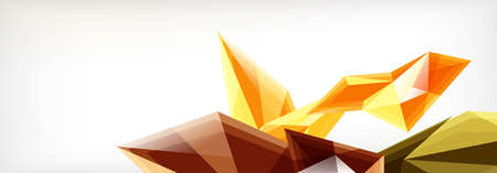 Vector 3d triangles and pyramids abstract background for business or technology presentations, internet posters or web brochure coversのイラスト素材