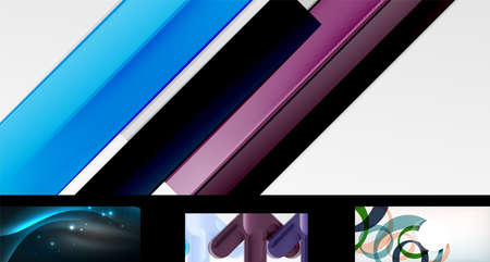 Vector geometric wallpaper design template set